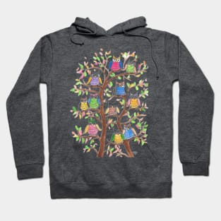 Lots of Colorful Owls in A Tree Hoodie
